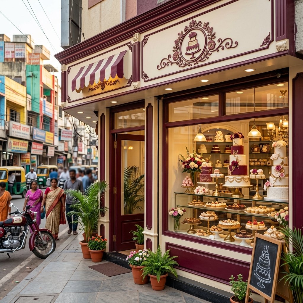 Cake shop storefront India