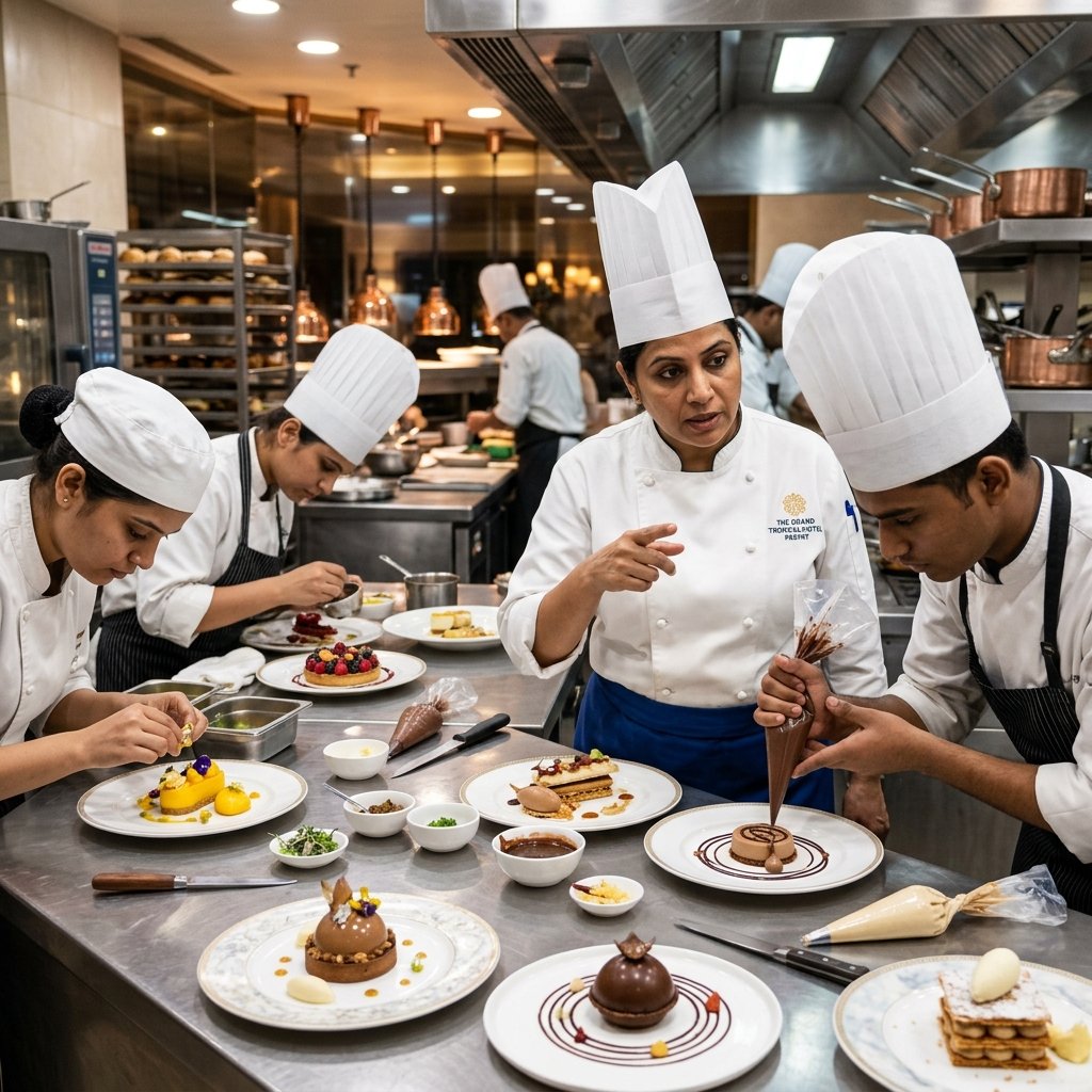 Pastry kitchen team collaboration