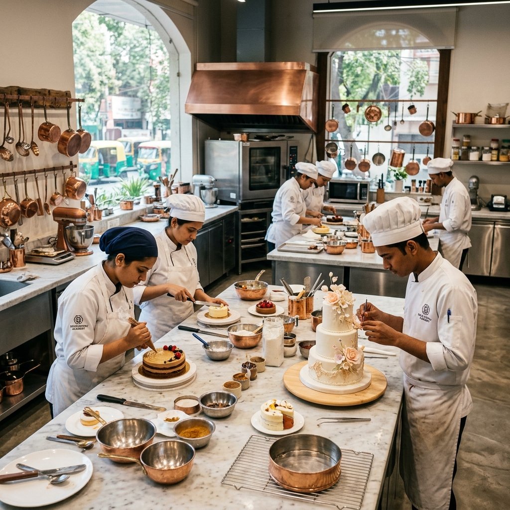 Professional pastry school kitchen in Delhi